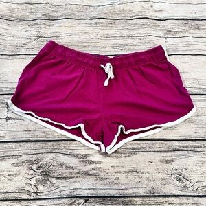 Atmosphere Magenta Cotton Hot Pants / Shorts with White Trim Size 10